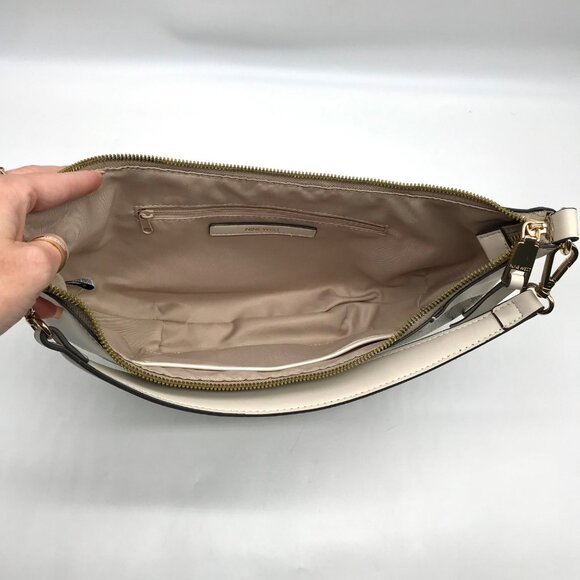 Nine West Beige Logo Milk Byron Hobo Bag - Picture 10 of 11